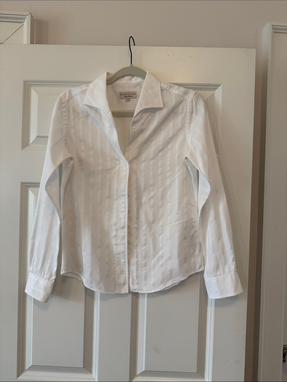 Sarah Alexandra Women's White Button-Up Blouse